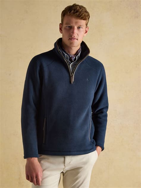 Heritage Fleece Navy Quarter Zip | Joules