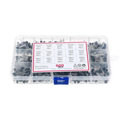 600PCS 15Values 40-160V 50-600mA NPN PNP Power – REES52