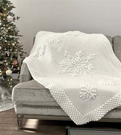 Christmas Crochet Blanket Pattern Snowflake Let It Snow Winter - Etsy UK