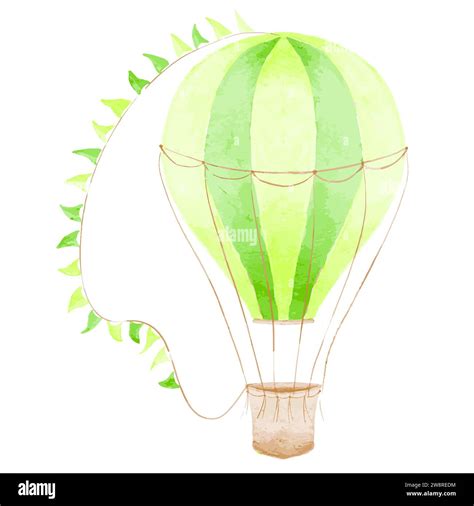 hot air balloon designs in various watercolor styles for graphic ...