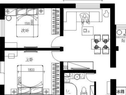 90平方二户室户型平面图-建筑户型图-筑龙建筑设计论坛