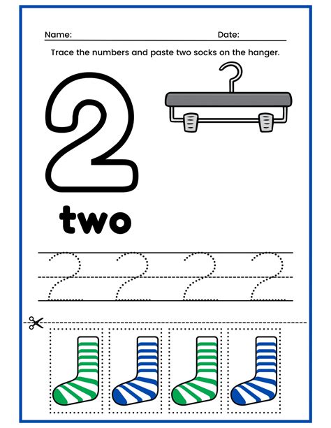 Number 2 Kindergarten Worksheets