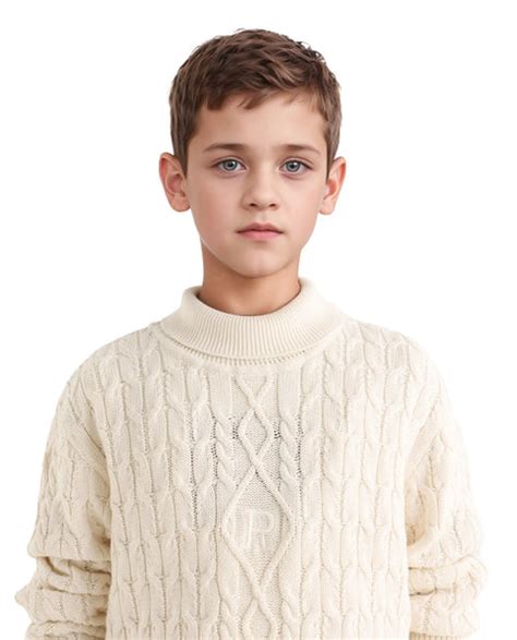 Rare Ones Kids Congo-25 Off White Cotton Monogram Pull On Closure Rela