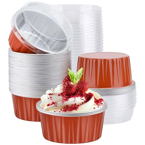 ALUMINIUM FOIL CUP CAKE LINER DIAMOND CUT LID 10 PCS PACK – Bakersmart