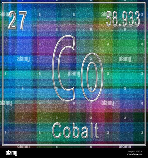 Cobalt chemical element, Sign with atomic number and atomic weight, Periodic Table Element Stock ...
