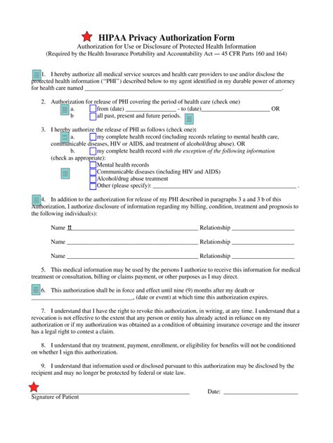 How to Fill Out HIPAA Form 的图像结果