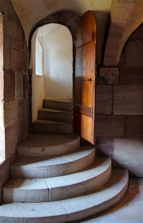 Free Images : architecture, wood, staircase, arch, castle, interior ...