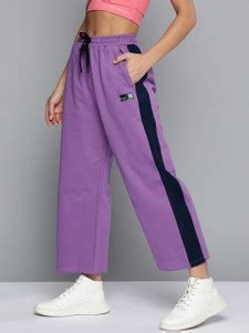 HRX by Hrithik Roshan Solid Women Purple Track Pants - Buy HRX by ...