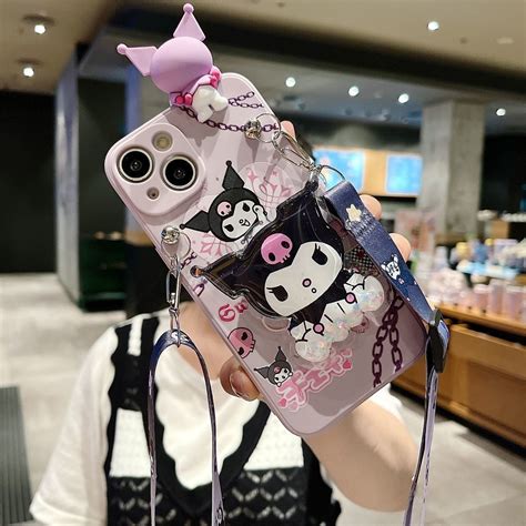 Sanrio Kuromi Luxury Phone Case For iPhone 14 13 12 11 Pro Max 7 8 Plus ...