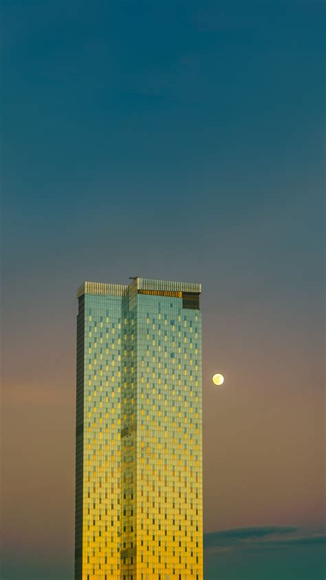 Download wallpaper 3064x5448 tower, moon, building, architecture hd ...