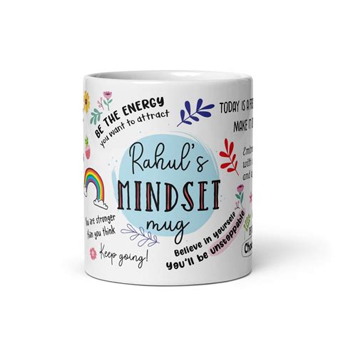 Buy Visibee Personalized Name Mindset Mug - Customize with Your Name ...