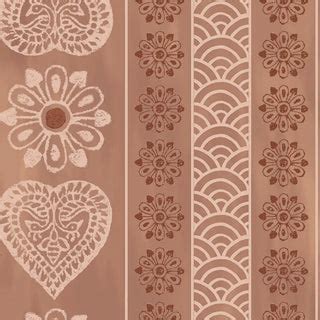 Sarangi Rust Indian Block Print Wallpaper | Life n Colors