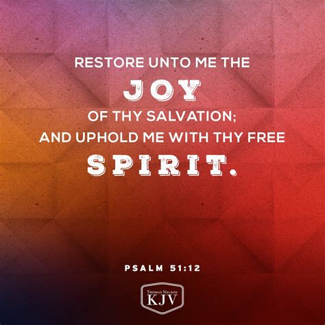 KJV Verse of the Day: Psalm 51:12