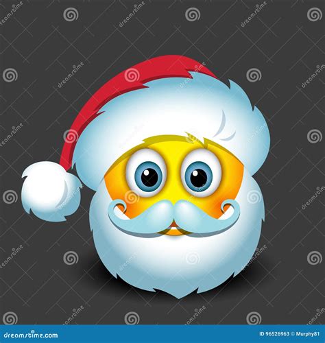 Cute Santa Claus Emoticon, Smiley, Emoji - Vector Illustration Stock ...