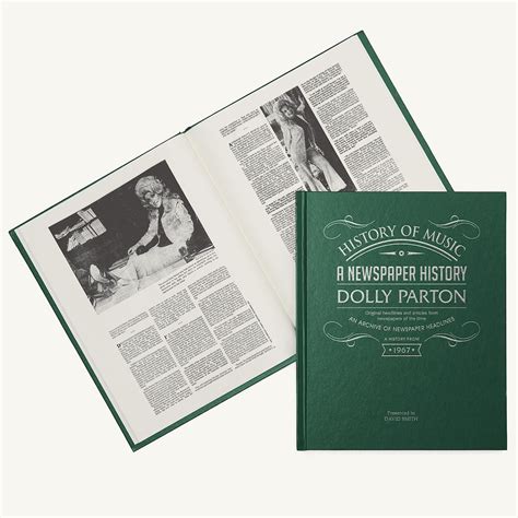 Dolly Parton | Personalised Music History Book | Music Fan Gift | News Headlines From Icons and ... - country music history books