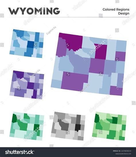 Wyoming Map Collection Borders Wyoming Your Stock Vector (Royalty Free) 2235834233 | Shutterstock