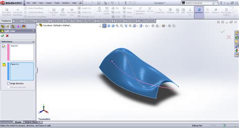 How to Use Split Line in SolidWorks 的图像结果