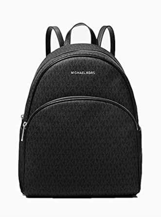 MICHAEL Michael Kors Abbey Jet Set Large Leather Backpack (Black PVC ...