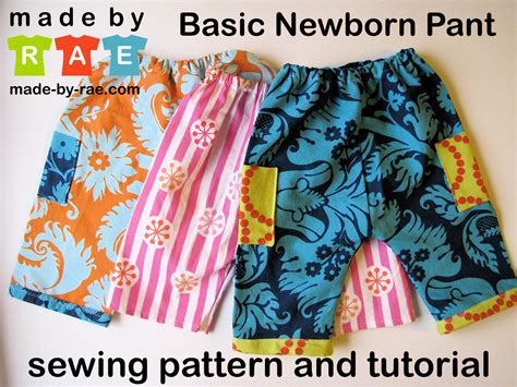 Free! Rae's Basic Newborn Pant Sewing Pattern — Made by Rae
