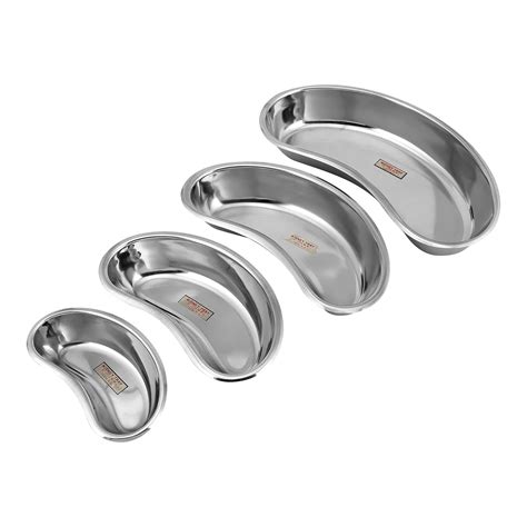 Kashi Surgicals Stainless Steel Kidney Tray Set - 6" (150 mm), 8" (200 ...