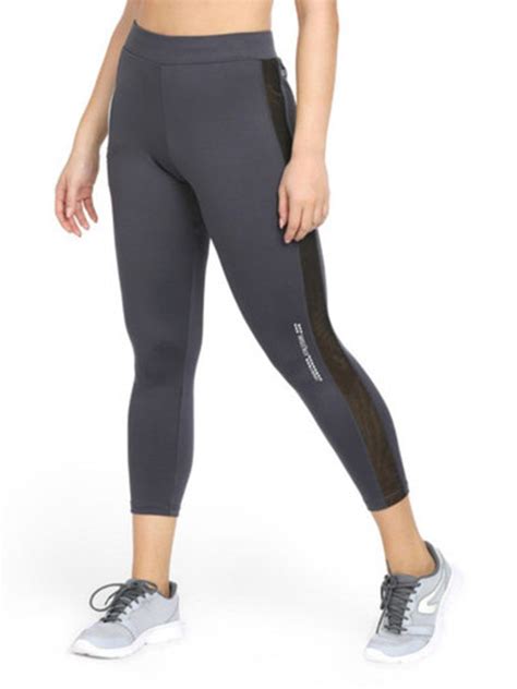 Women Steel Grey Solid Ankle Length Tights - RAD INTENSE TRACK-STG ...