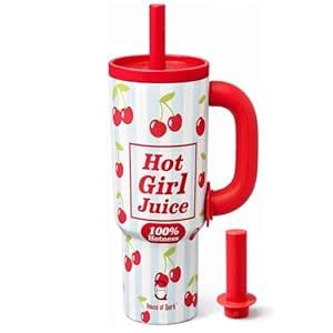 House of Quirk 1200ml Stainless Steel Tumbler with Handle, Straw ...