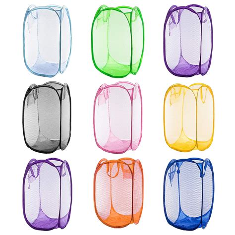 Kuber Industries Pack of 9 Nylon Mesh Laundry Basket : Amazon.in: Home ...