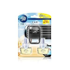 Ambi Pur 82209470 Vanilla Bouquet Car Air Freshener Starter Kit with 2 ...