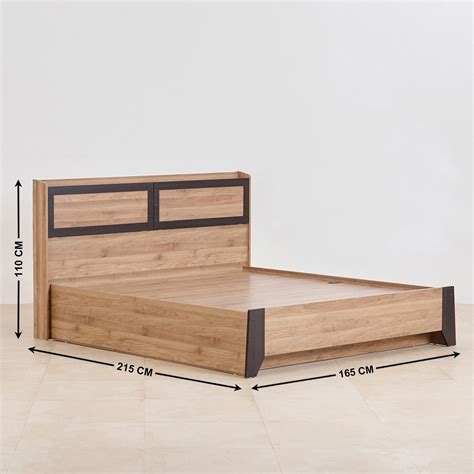 Buy Helios Amberly Sigma Queen Bed with Headboard and Box Storage ...