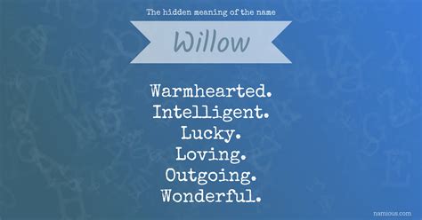 The hidden meaning of the name Willow | Namious