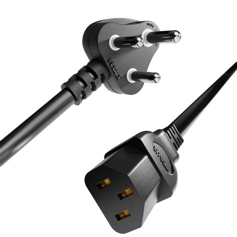 FEDUS 16A Indian Copper Plug IEC 13 Socket, 3 Pin Power Cord