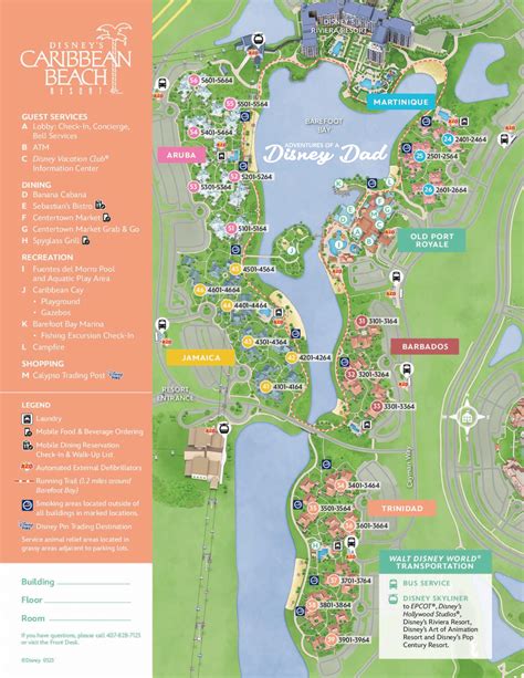 2025 Disney's Caribbean Beach Resort Map - www.adventuresofadisneydad.com
