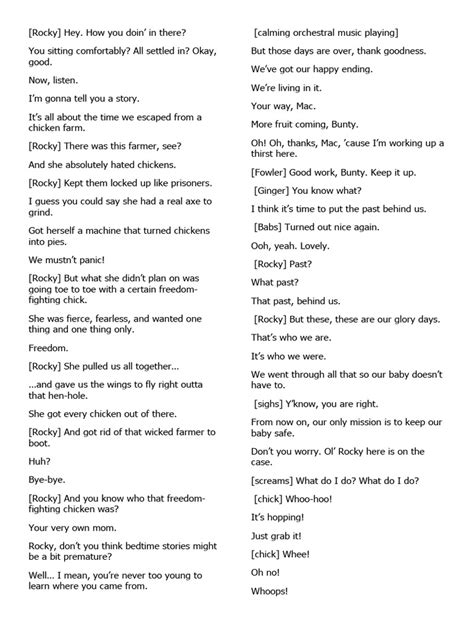 Image result for Chicken Run Script