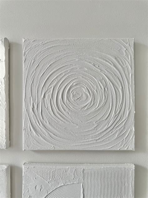 Abstract White Plaster Texture Wall Art, Mid Century Wall Art, Textured ...