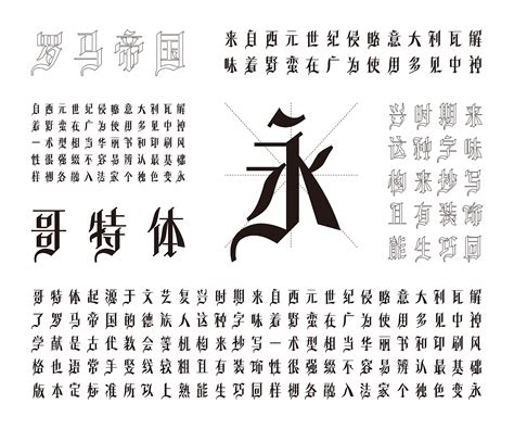 中文哥特体字库设计|平面|字体/字形|lydia萌萌子 - 原创作品 - 站酷 (ZCOOL)