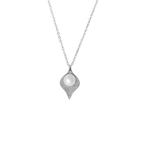 GIVA 925 Sterling Silver Pearl Dew Necklace with Chain | Necklace to ...
