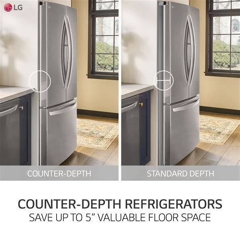 Counter Depth Refrigerator Vs Standard Dimensions Images at Joseph ...