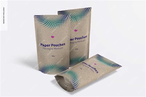 Premium PSD | Paper pouch packaging mockup