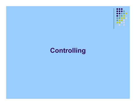 Controlling in Buisness and - Controlling Symptoms of Out of Control ...