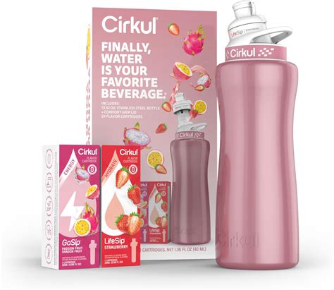 Amazon.com : Cirkul 32oz. Rose Gold Stainless Steel Water Bottle ...