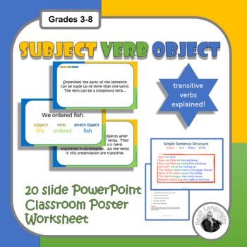 Image result for Subject Verb Object Sentences