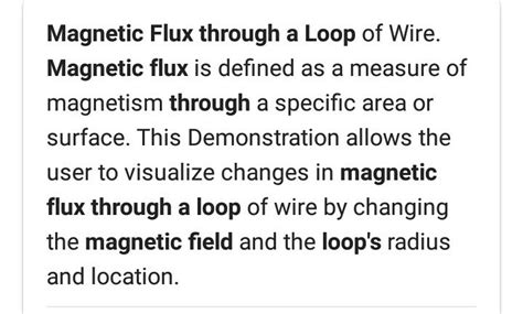 Formula for magnetic flux through a loop - Brainly.in