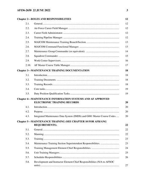 空军指示 AFI 36-2650 维修训练 AIR FORCE INSTRUCTION 36-2650 MAINTENANCE ...