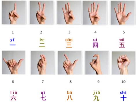 Image result for Chinese Sign Language Numbers