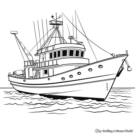Fishing Boat Coloring Pages - Free & Printable!