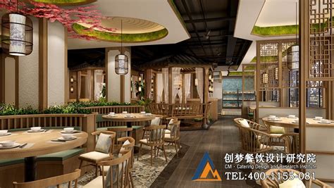 郑州园林式信阳菜馆设计，高达99%的落地还原效果！ - 哔哩哔哩