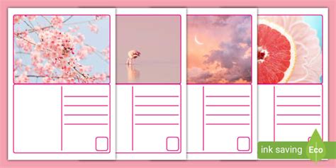 Pink Postcards (teacher made) - Twinkl