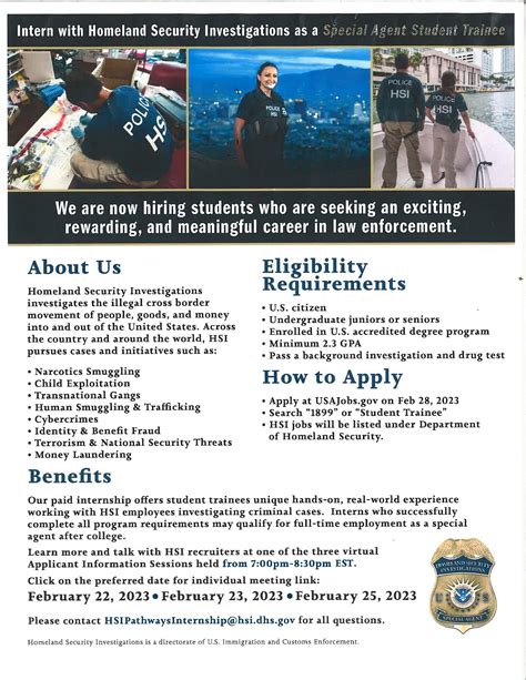 Homeland Security Investigations Pathways Internship | Department of Homeland Security