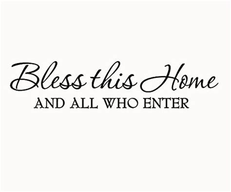 Bless This Home and All Who Enter Wall Decals Quotes Religious Sayings ...