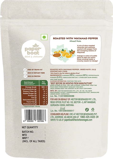 Buy PAPER BOAT ROASTED NUTS WITH WAYANAD PEPPER - MIXED NUTS 100G ...